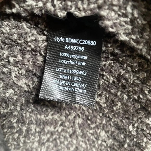 Barefoot Dreams CozyChic Cardigan Shawl Collar Open Front Size Medium Cozy - Picture 6 of 8